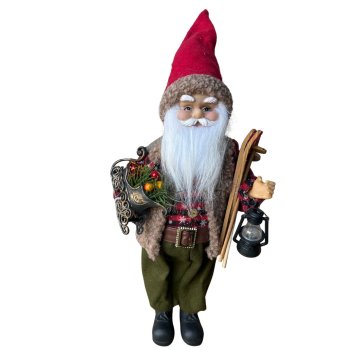 Papai Noel Em Pé Rustico 45cm