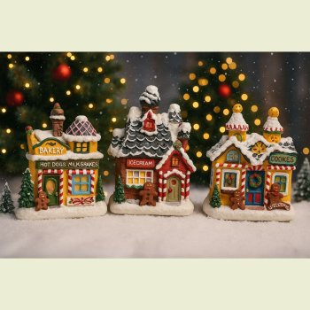Casinha De Doce Decorativo Com Led 20cm