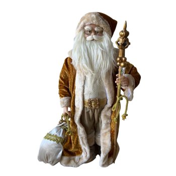 Papai Noel Luxo Dourado - 60 cm