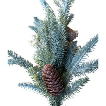 Galho Natalino Mini Berry com Pinha - 46cm