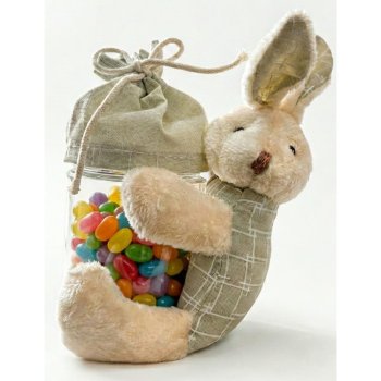 Pote Coelho de Pelucia Verde 17cm