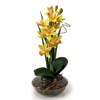 ARRANJO ORQUIDEA LUXO AMARELA