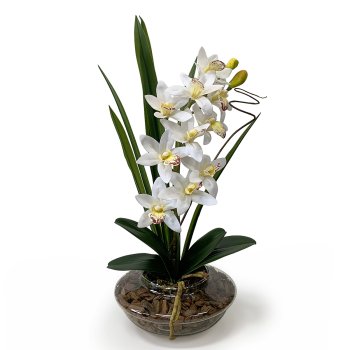 ARRANJO ORQUIDEA LUXO BRANCA