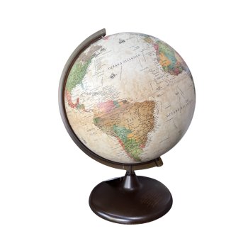 GLOBO TERRESTRE DECORATIVO 30CM BEGE