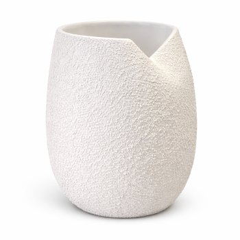 VASO CERAMICA TEXTURIZADO OFF WHITE - 28CM