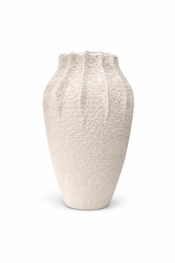 VASO CERAMICA  TEXTURIZADO 37CM- OFF WHITE