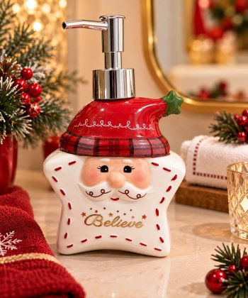 Saboneteira líquida natalina papai Noel