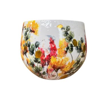 Vaso  Decorativo Floral White 16 cm