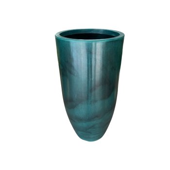 Vaso Decorativo Cone  Bojo Polido Verde 85 cm