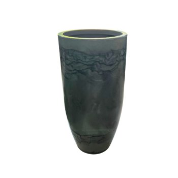 Vaso Decorativo Cone  Bojo Polido Cinza 85 cm