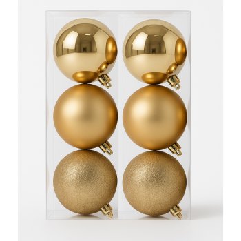 Kit 6 Bolas Decorativa N:8 Campanhe Mix