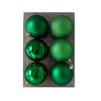 Kit 6 Bolas Decorativas Verde Mix N:8