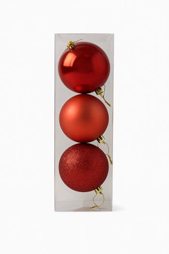 Kit 3 Bolas Decorativas Vermelho Mix N:10