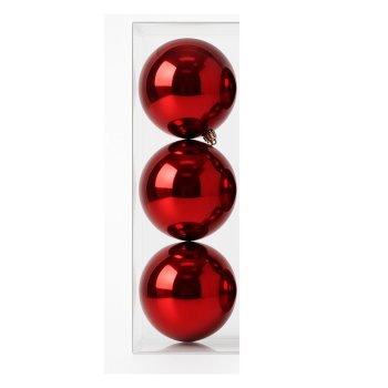 Kit 3 Bolas Decorativas Vermelho Queimado N:10