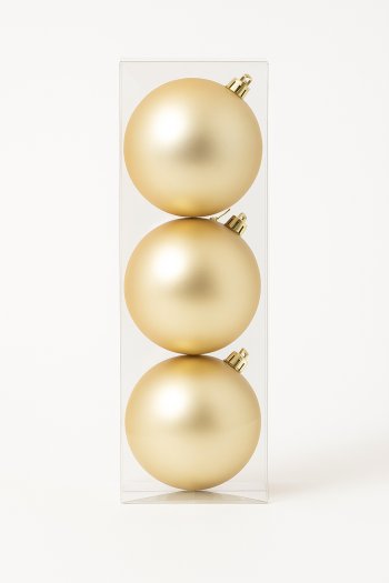 Kit 3 Bolas Decorativas Dourado Brilhante N:10