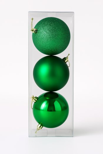 Kit 3 Bolas Decorativas Verde Mix N:10