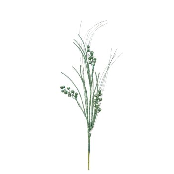 Galho Ponteira Verde Com Glitter 76cm