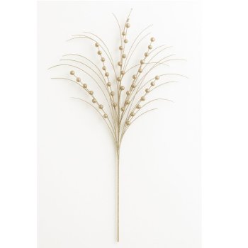 Galho Ponteira Champanhe Com Glitter 90cm