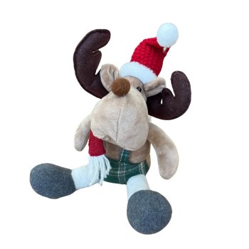 Boneco De Pelucia Rena Sentada - 25cm